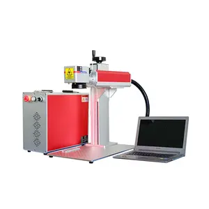 Desktop Kleine 20W 30W 50W Raycus Fiber Laser Metalen Markering Machine Prijs Metalen Graveermachine