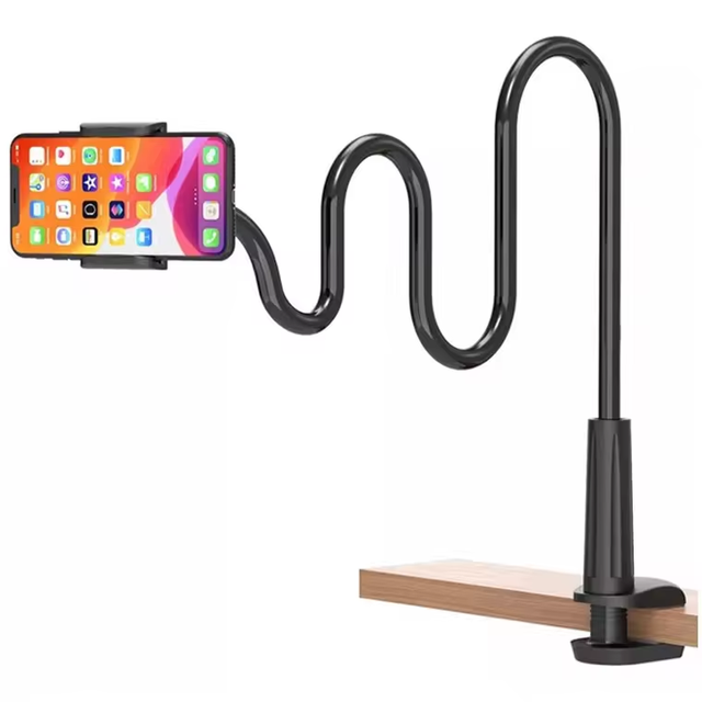 360 Degree Strong Clip Long Arm Flexible Clamp Universal Tablet Cellphone Double Use Gooseneck Smart Phone Tablet Stand