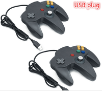 Controlador N64 con Cable y Conector USB, en Caja de Color para Venta al por Menor, Varios Colores