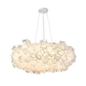 Commercio all'ingrosso stile nordico decorativo interno PVC fiore apparecchio di illuminazione buona sospensione lampade a sospensione per sala da pranzo