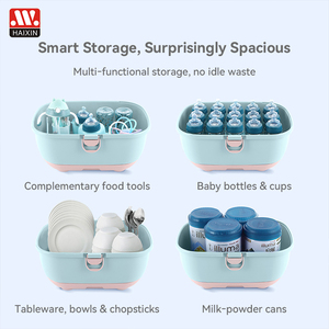 Boîte de rangement multifonctionnelle en plastique avec couvercle pour <span class=keywords><strong>vaisselle</strong></span> de bébé et articles pour enfants, idéale pour la maison - Product Image 3