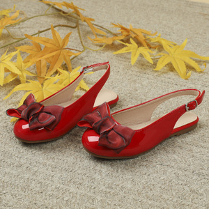 Venta al por Mayor de Zapatos Planos de Ballet con Lazo Rojo, Estilo Princesa, Punta Cerrada, para Niñas - Product Image 5