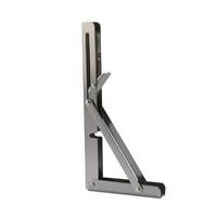 Support mural pliable en acier inoxydable de type F pour étagère, idéal pour la vente en gros transfrontalière et la fixation de panneaux de rangement