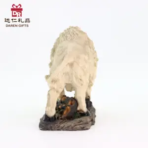 Decoraciones de animales de resina ovejas realistas regalos de escritorio para el hogar jardín estatua decoración artesanías de resina
