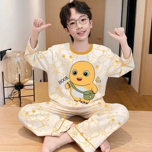 <span class=keywords><strong>Pyjama</strong></span> en coton à manches longues pour <span class=keywords><strong>garçon</strong></span>, motif chat de dessin animé, pour le printemps et l'automne, pour enfants et adolescents, taille moyenne-grande, style fin, vêtements de maison - Product Image 4