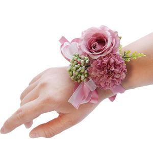 Bruid En Bruidsmeisje Kunstzijde Bloemen Armband Handgemaakte Bruiloft Prom Afstuderen Vaderdag Feest Cadeau Voor Zussen - Product Image 6