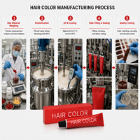 Tendance chaude 100% couverture rouge 76 couleurs crème de teinture pour cheveux semi-permanente qualité couleur des cheveux Tintes Para Cabello