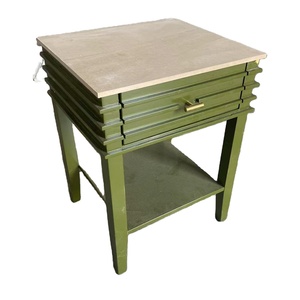 Mesita de noche moderna personalizada de madera maciza para muebles de dormitorio para el hogar con función de almacenamiento - Product Image 1