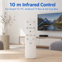 Mini télécommande infrarouge sans fil blanche à 13 boutons, prix de gros, pour Smart TV/PC/Boîtier Android TV/Boîtier décodeur, etc.