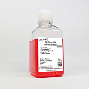 ACE VITRO OEM Medio de Cultivo Celular M199 500ml Baja Glucosa con Glutamina y Fenol Rojo Hecho en China ODM/OEM Disponible - Product Image 6