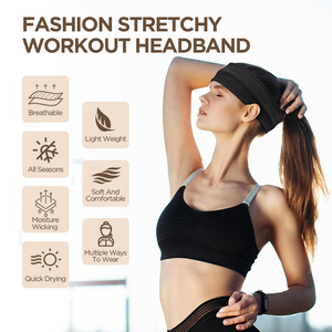 Bandeau élastique personnalisé par le fabricant, bandeau de sport très extensible, bandeau anti-dérapant pour hommes et femmes - Product Image 2