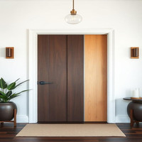 Portes d'entrée en bois massif modernes avec finition en bois naturel de qualité supérieure