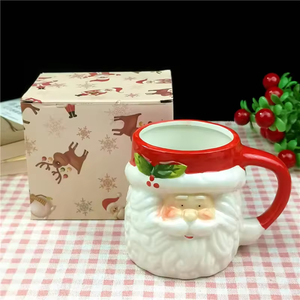 <span class=keywords><strong>Mug</strong></span> de Noël en céramique 3D <span class=keywords><strong>personnalisé</strong></span> Père Noël Gnome Renard Ours polaire Pingouin Bonhomme de neige Elfe Renard Bonhomme en pain d'épices - Product Image 6