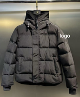 Doudoune classique de luxe avec logo brodé personnalisé, vintage, unisexe, imperméable et résistante au froid, manteau d'hiver matelassé