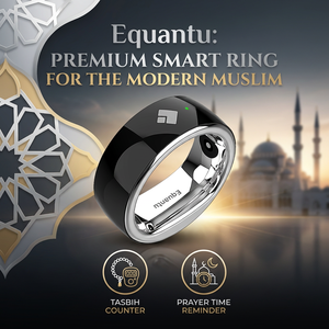 Religious Muslim Tasbeeh Ring Counter QB708 Stainless Steel Islam Gift Arabic Qibla Zikr Ring - Product Image 1