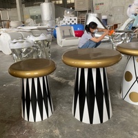 Table basse en fibre de verre, table à thé d'extérieur en fibre de verre, table basse en fibre de verre pour centre commercial, OEM ODM