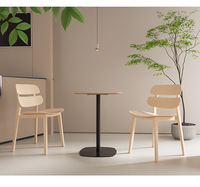 Chaise de salle à manger nordique avec dossier en plastique épaissi pour petit appartement, idéale pour café et salon de thé, non pliable