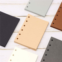 Papier à reliure A7 5 couleurs de papiers à feuilles mobiles recharge de cahier vierge 150gsm Inserts de planificateur 250 feuilles par paquet pour la rédaction de journal