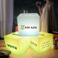 Personnalisé Logo Gratuit Lumière LED Cube Veilleuse avec Télécommande Led Cube Lumière Led Cube Lampe De Table Restaurant