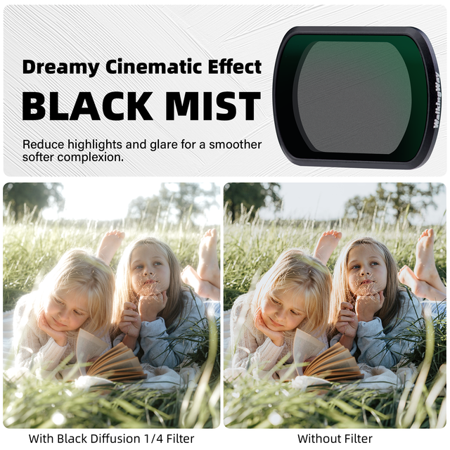 Factory Oem Magnetic Filter Black Diffusion 1/4 for DJI Osmo Pocket 4 Sports Camera Accessories Osmo Pocket 3 Accessories