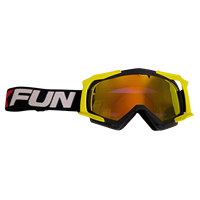 Masque Enduro anti-buée de type 18, masques de fête noirs/jaunes