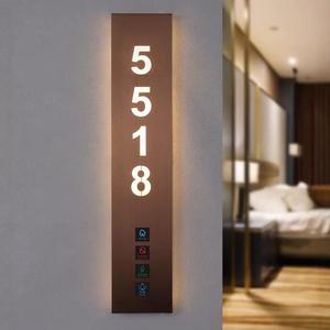 ป้ายเลขที่บ้านโลหะทันสมัยแบบกำหนดเอง ป้ายห้ามรบกวน <span class=keywords><strong>DND</strong></span> พร้อมไฟ LED สำหรับโรงแรม ป้ายประตูอพาร์ทเมนต์ และป้ายประตูสำนักงาน - Product Image 5