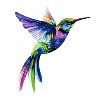 Nouvelle décoration murale en fer forgé Art Déco, colibris, articles décoratifs en métal pour le salon