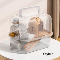 Cage de transport pour hamster luxueuse, multifonctionnelle, durable, en ABS, surdimensionnée, panoramique, transparente, écologique et personnalisable