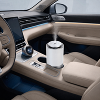 Diffuseur d'arômes intelligent pour voiture, à évaporation automatique de liquide, en alliage d'aluminium, avec lumière d'ambiance colorée, alimenté par USB
