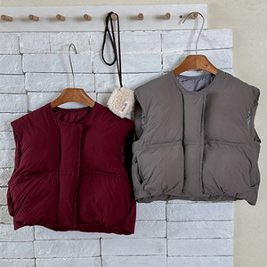 Veste matelassée <span class=keywords><strong>sans</strong></span> manches pour enfants, nouvelle mode automne-hiver, couleur unie, manteau chaud pour bébé garçon - Product Image 6