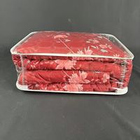 Sac transparent à fermeture éclair en pvc pour drap de lit hometextile avec poignée