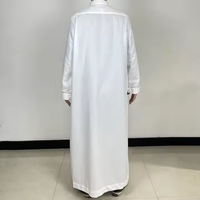 Dernier Uomo Pyjama Homme Décontracté Blanc Kurta Aniti Statique Tissu Arabe Khaleeji Jalabiya Pyjama Arabe Design Thobe pour Mariage Maroc