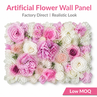 Panneau de fleurs artificielles multicolores en gros pour la décoration de fonds de mariage, de centres commerciaux, de vitrines et d'événements/fêtes