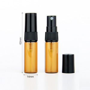 Du lịch nhỏ nước hoa <span class=keywords><strong>Atomizer</strong></span> 2ml 3ml 5ml 10ml mỏng rõ ràng/hổ phách Nước hoa thủy tinh Tester lọ mẫu chai nước rửa tay phun - Product Image 2