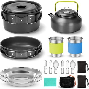 Outdoor Camping <b>Cookware</b> Set 3-4L Nonstick Pot And Pan For Picnic And Hiking - Product Image 5
