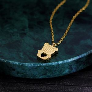 <b>Simple</b> Personality Bear <b>Necklace</b> with Stainless Steel Scale Pattern Fashion Jewelry for Women - Product Image 3