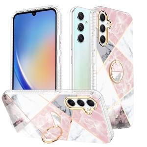 Coque arrière en marbre avec support à anneau pour <span class=keywords><strong>Samsung</strong></span> <span class=keywords><strong>Galaxy</strong></span> A54 5G, coque antichoc pour iPhone 14/13/12 - Product Image 5