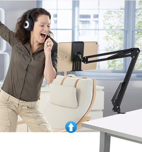 Support de tablette de 6 à 11 pouces pour <span class=keywords><strong>iPad</strong></span> Stand 2 3 4 Air Mini Support de téléphone portable à long bras Tablette Lit/Bureau Support de fixation pour voiture - Product Image 3