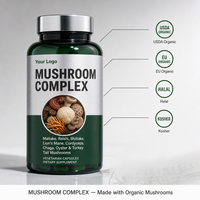 Capsules de Complexe de Champignons Biologiques 8 en 1 Maitake Crinière de Lion Ganoderma Lucidum Sommeil 120 Comprimés Fabricant Marque Blanche