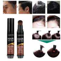 Pena warna Wig renda 20ml, pena pewarna rambut dengan sikat, stik sentuhan akar rambut