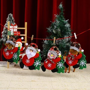 Mini Colgantes de Tela de Papá Noel y Reno, Regalo de Navidad, Adornos para Puerta, Decoraciones Navideñas - Product Image 5