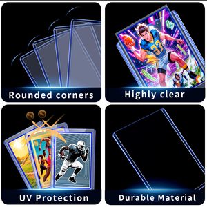 Custom NOVISON 35-100PT Plastic Semi Rigid <b>Cards</b> Holder Sleeve Top Loader 3x4 ID Clear Ball Sports <b>Card</b> Saver No Closure - Product Image 3