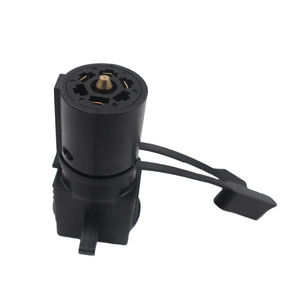 7 To 5 Pin Trailer <b>Plug</b> <b>Adapter</b> Black Ac Output For Car Connector Conversion - Product Image 3