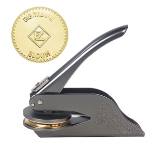 Personal logo Handle Metal Custom Paper Embossing Seal Stamp - Product Image 2