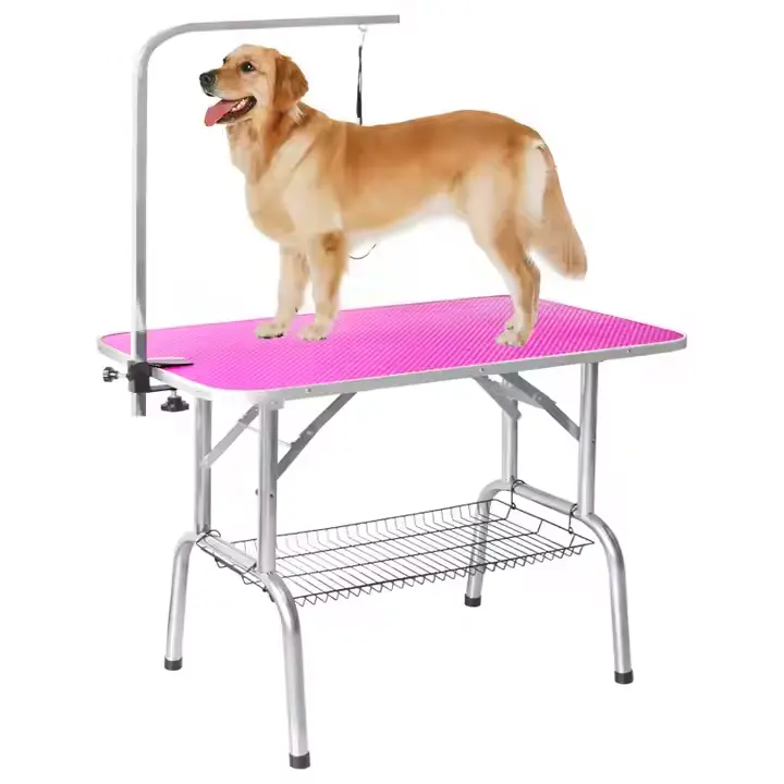 बड़े कुत्तों के लिए कुत्ते पालतू जानवरों को संवारने की मेज, समायोज्य ऊंचाई वाली हेवी ड्यूटी पोर्टेबल ट्रिमिंग सुखाने की मेज
