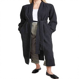 Autumn Winter Fashion Elegant <b>Ladies</b> Casual Computer Knit Front <b>Long</b> Sleeve Plain <b>Cardigan</b> 100% Cashmere Button Decoration Women - Product Image 1