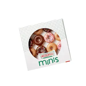 לבן קרטון אחת עוגת אריזה קופסות מיני גודל donut אריזת נייר קופסא עם חלון ברור