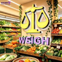 Enseigne LED 3D personnalisée résistante aux intempéries, lettres en acier inoxydable pour intérieur (marché, épicerie) et extérieur (magasin, commerce)
