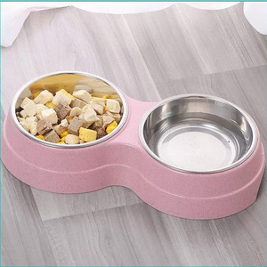 ชามอาหารแมวสแตนเลสสองชั้น กันลื่น ป้องกันการหก สำหรับแมว - Product Image 2
