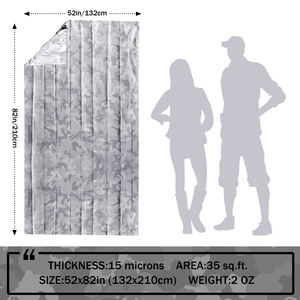 Léger Logo personnalisé feuille de sauvetage de premiers soins Portable <span class=keywords><strong>à</strong></span> la mode thermique étanche couverture en aluminium d'urgence pour les visites - Product Image 2